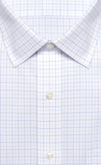 Wilkes & Riley Navy & Light Blue Tattersal Spread Collar Alt