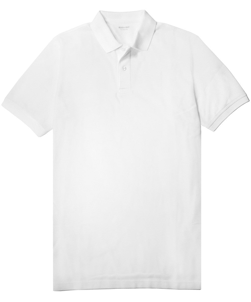 White Piqué Polo - Wilkes & Riley, LLC