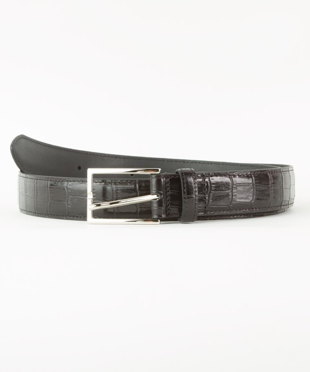 Wilkes & Riley Black Embossed Aligator Belt - Wilkes & Riley, LLC