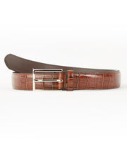 Wilkes & Riley Cognac Embossed Aligator Belt - Wilkes & Riley, LLC