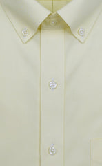 Classic Fit Yellow Solid Button-Down Collar Supima® Cotton Non-Iron Pinpoint Oxford Dress Shirt (B/T)